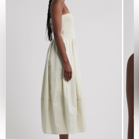 COS Smocked Cotton Midi Dress - Picture 3 of 5